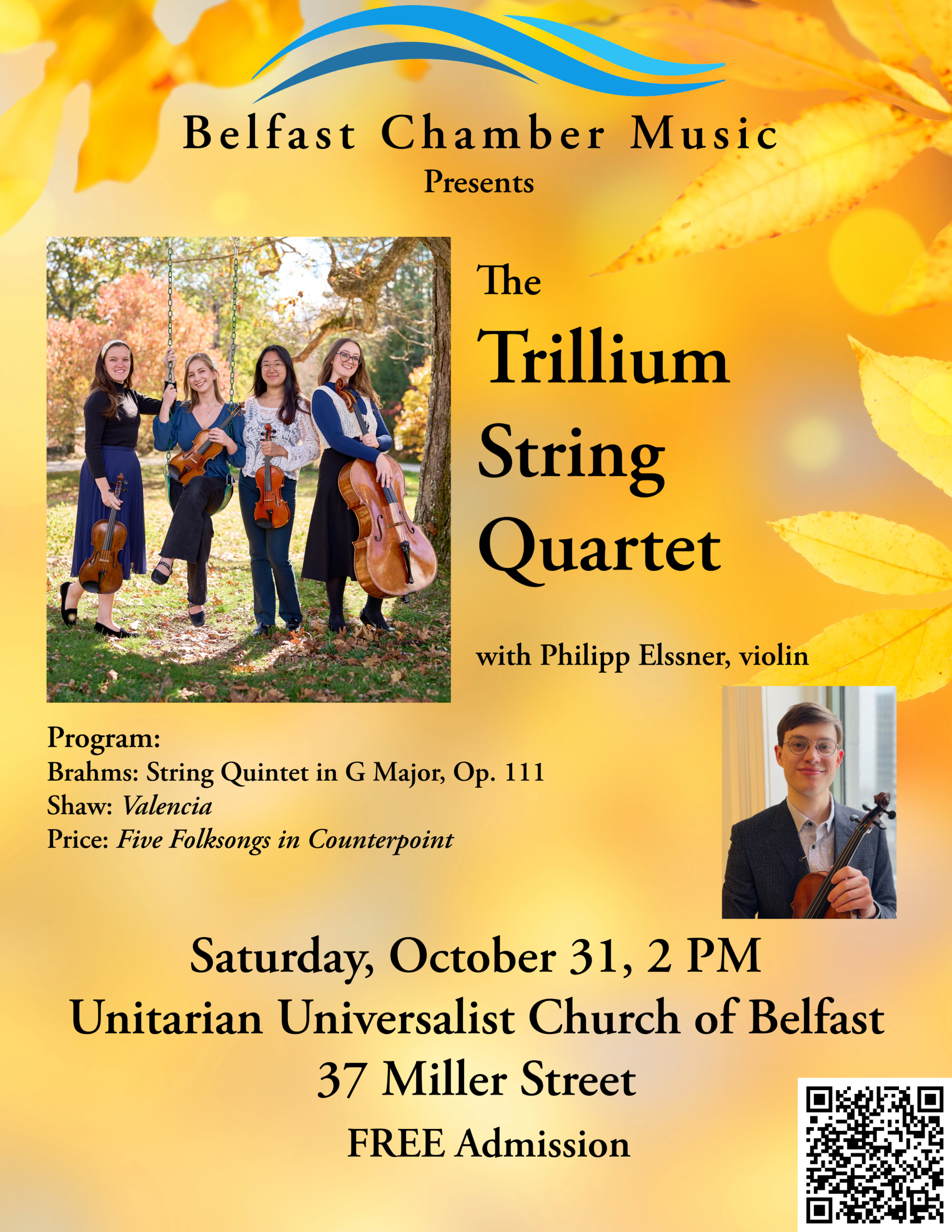 Belfast Chamber Music Presents The Trillium String Quartet
