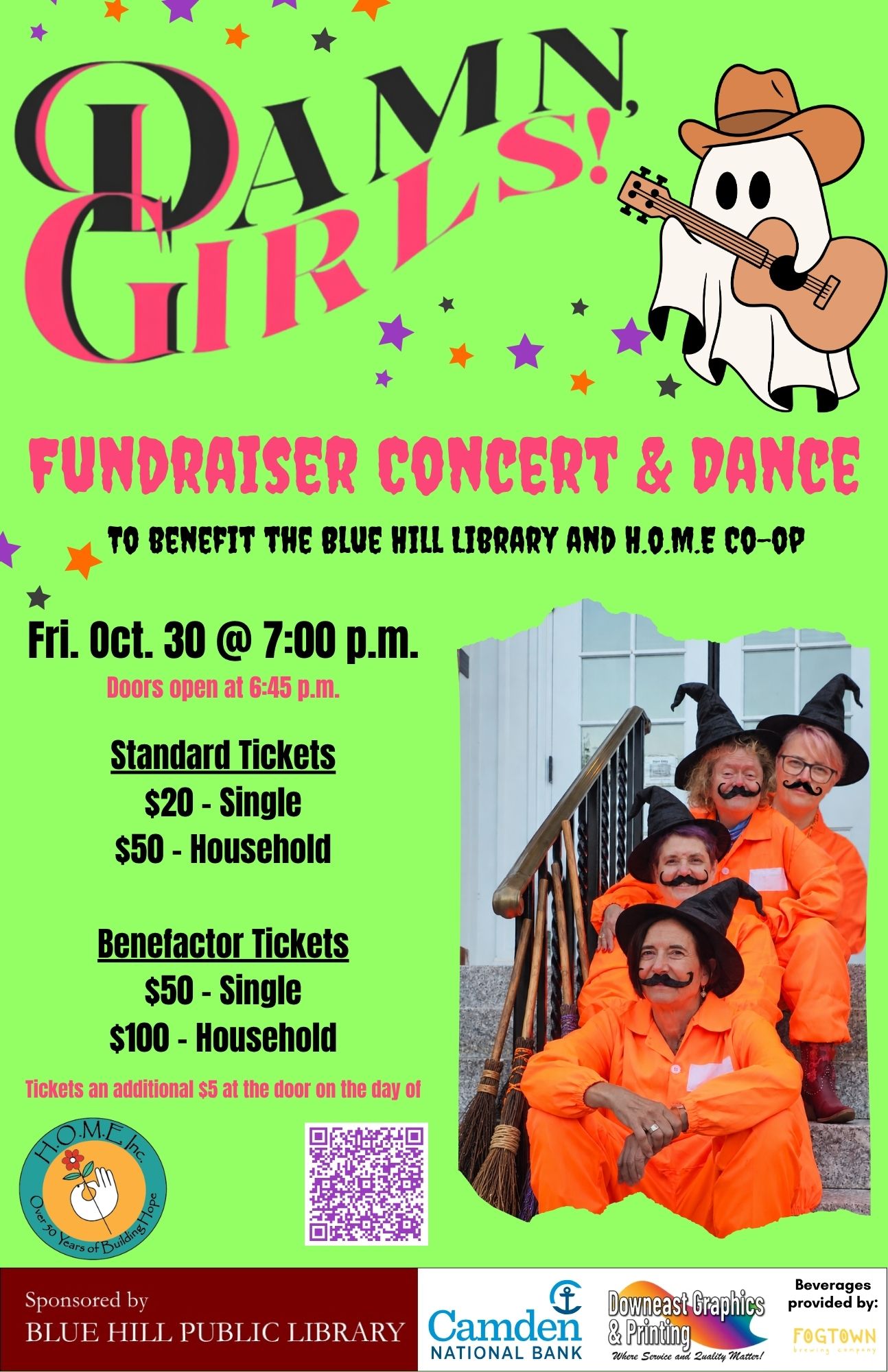 Damn, Girls & Hella Band: Spooky Shenanigans Fundraiser & Dance