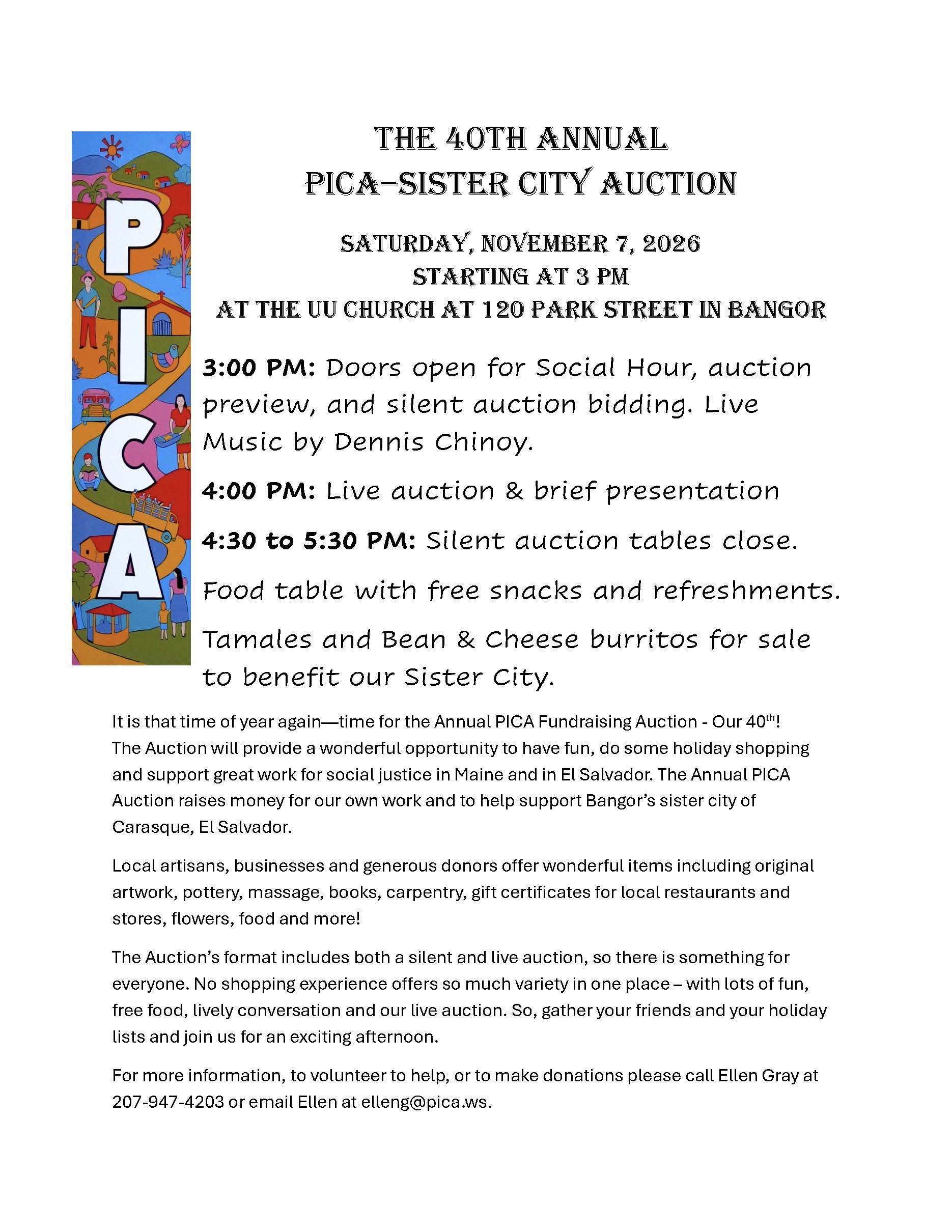 PICA Sister city Auction